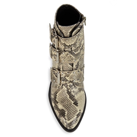 Steven New York Harmon Snakeskin Synthetic Booties - Picture 5 of 9